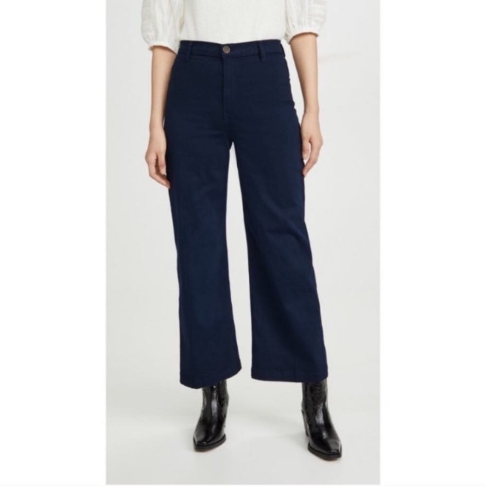 Reformation Jane Wide Leg Pant in Navy